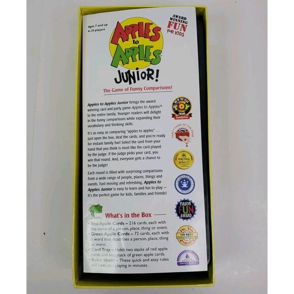 Apples To Apples Junior ! Card Game Out Of The Box Games- Complete - Picture 6 of 7